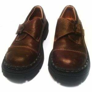 London Underground Shoes - London Underground Womens 7 Brown Leather “Monk” London Underground Shoes - London Underground Womens 7 Brown Leather “Monk”